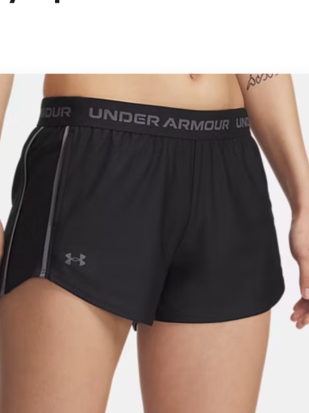 Under Armour 🔥Black Racerback Tank and Black Athletic Shorts Set plus FREE Socks - Picture 2 of 5
